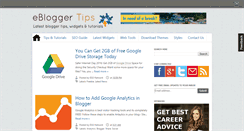 Desktop Screenshot of ebloggertips.com